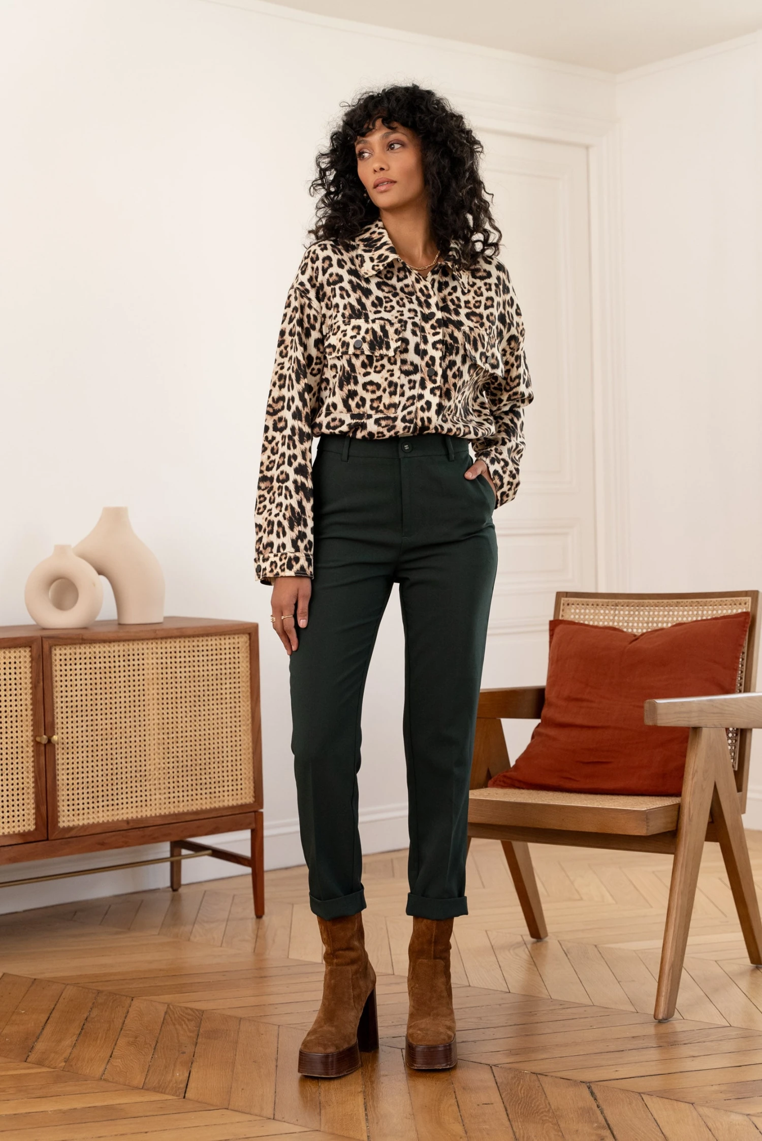 Pantalon Garance - Vert Sapin 3 Pantalon Garance - Vert Sapin