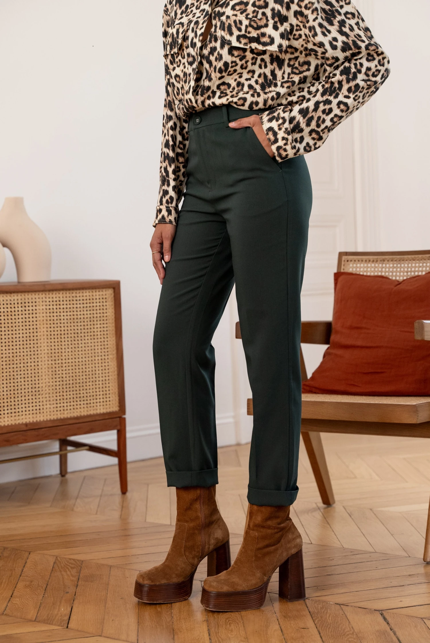 Pantalon Garance - Vert Sapin 4 Pantalon Garance - Vert Sapin – Image 2