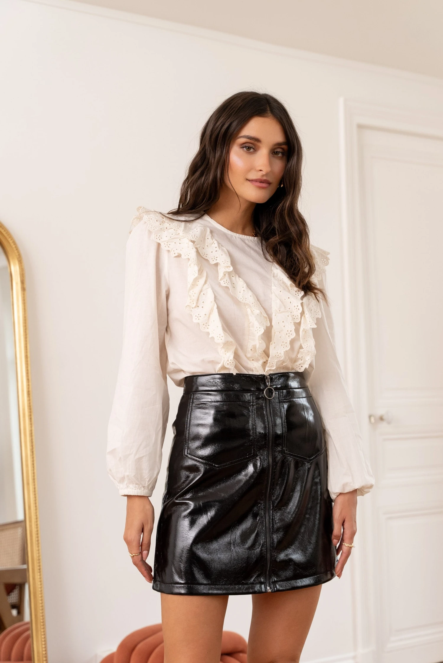 Jupe Joao - Vinyle Noir 3 Jupe Joao - Vinyle Noir – Image 2