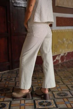 Jean Windy - Denim Rayé Taupe 7 Jean Windy - Denim Rayé Taupe -Borcelle JD333RTPRAYURETAUPE4