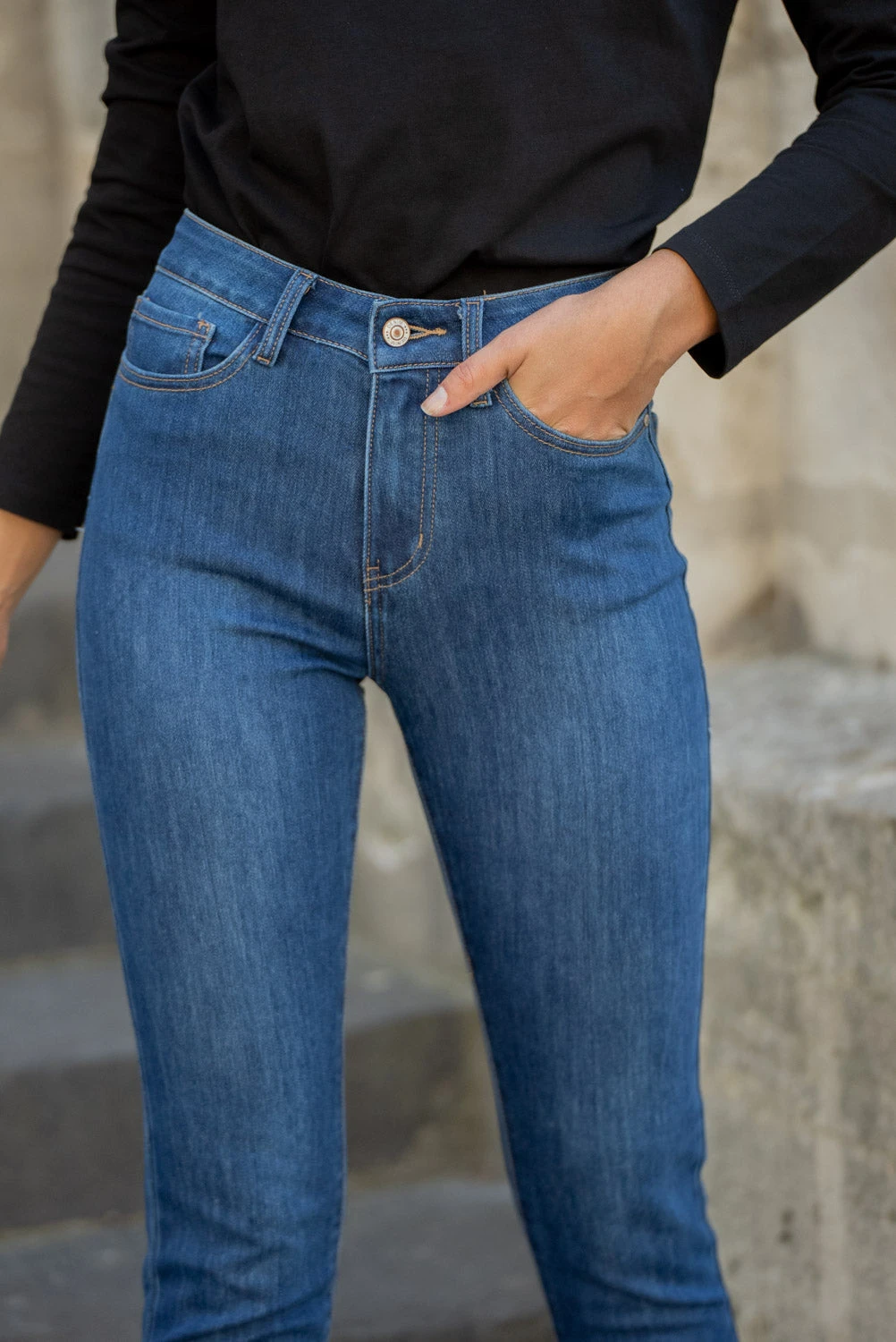 Jean Gaby - Denim Bleu Foncé 5 Jean Gaby - Denim Bleu Foncé – Image 3