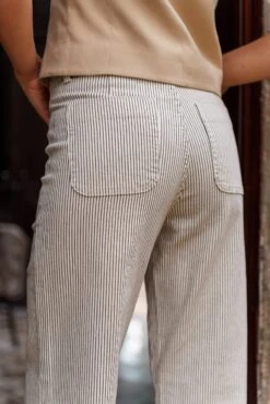 Jean Elena - Denim Rayé Taupe 7 Jean Elena - Denim Rayé Taupe -Borcelle JD381 RTP RAYURETAUPE 4