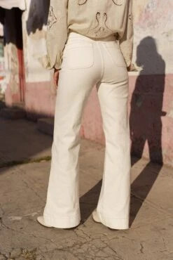 Jean Elena - Denim Blanc Taupe 9 Jean Elena - Denim Blanc Taupe -Borcelle JD381B1 BLANC 4