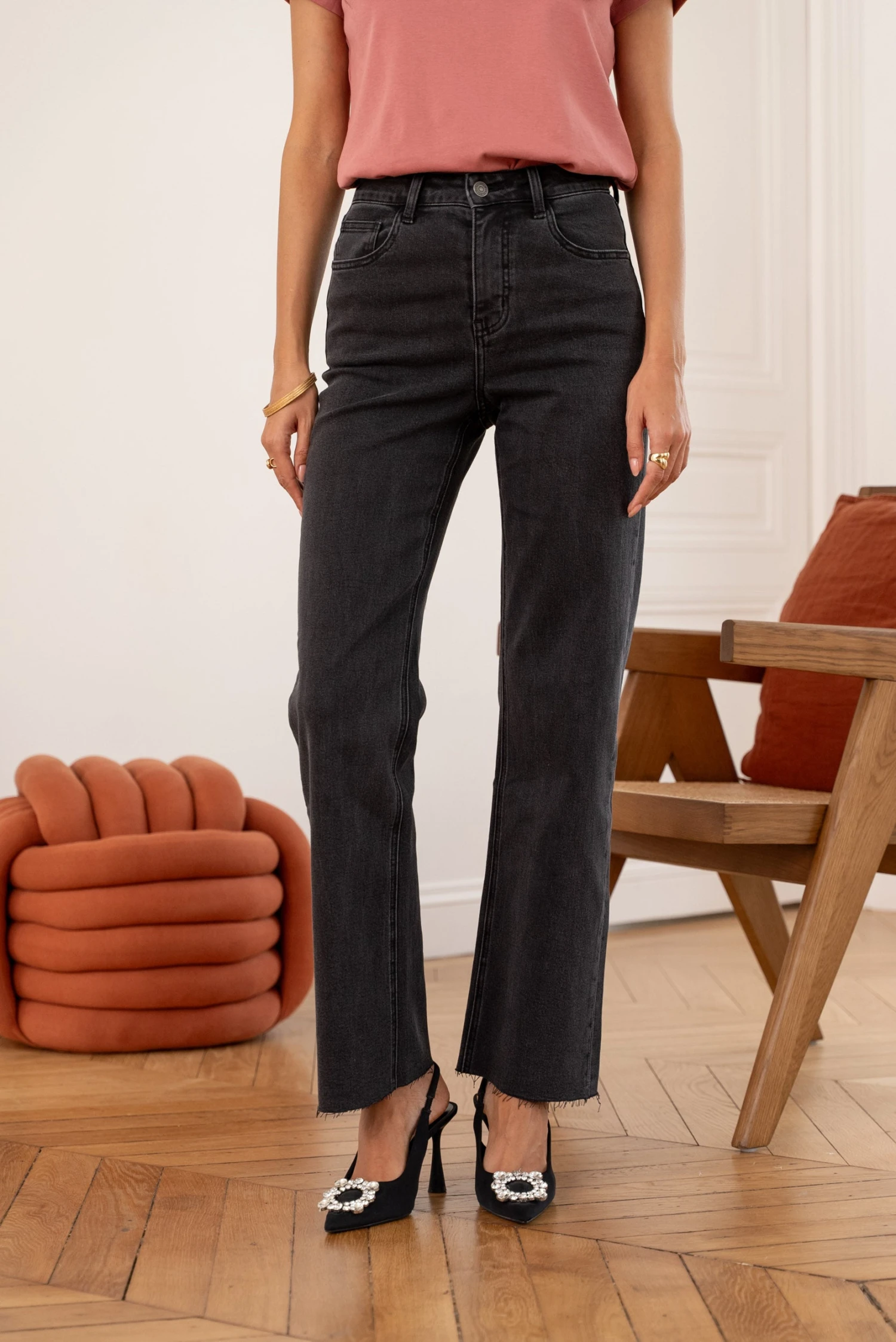 Jean Maddie - Denim Gris Moyen 4 Jean Maddie - Denim Gris Moyen – Image 2