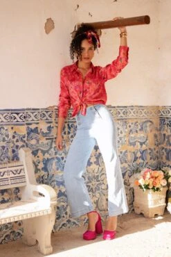 Jean Victorine - Denim Clair 7 Jean Victorine - Denim Clair -Borcelle JD413HDENIM7