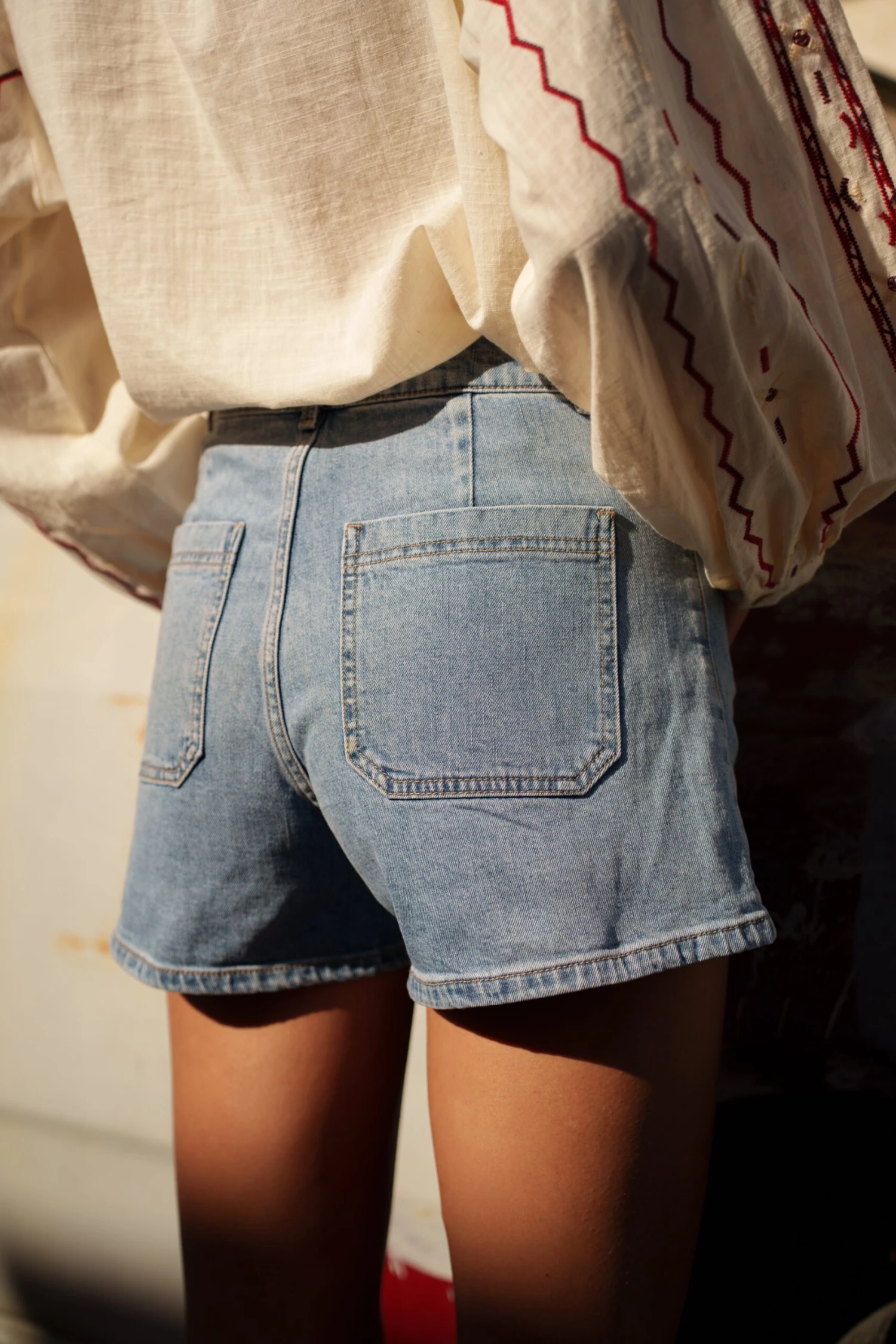 Short Sandrine - Denim Clair 4 Short Sandrine - Denim Clair – Image 3