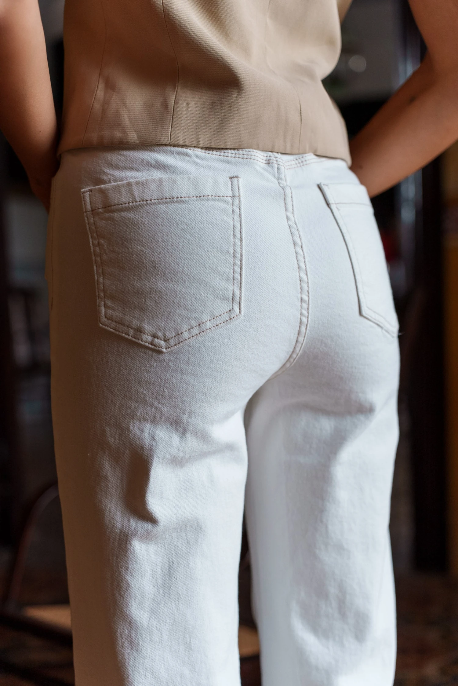 Jean Gaspard - Denim Blanc Taupe 6 Jean Gaspard - Denim Blanc Taupe – Image 4