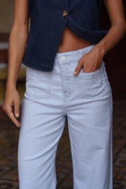 Jean Gasparette - Denim Rayé Bleu 8 Jean Gasparette - Denim Rayé Bleu -Borcelle JD435RBLRAYUREBLEU3