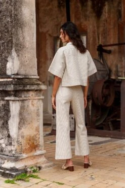 Jean Gasparette - Denim Rayé Vert 9 Jean Gasparette - Denim Rayé Vert -Borcelle JD435RVTRAYUREVERT5