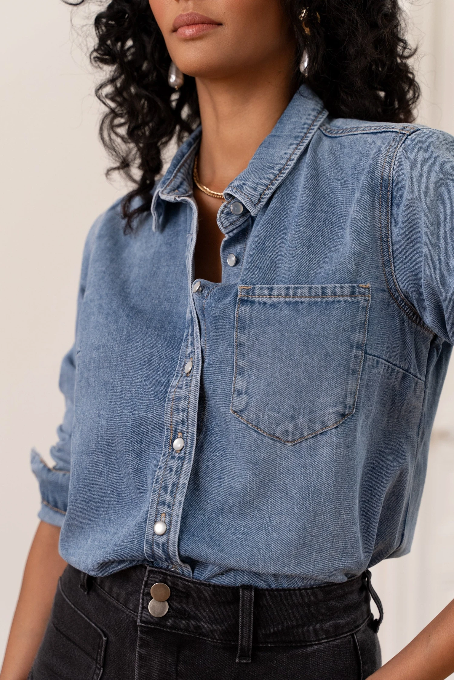 Chemise Celia - Denim Stone 4 Chemise Celia - Denim Stone – Image 2