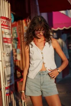 Short Sandra - Denim Clair