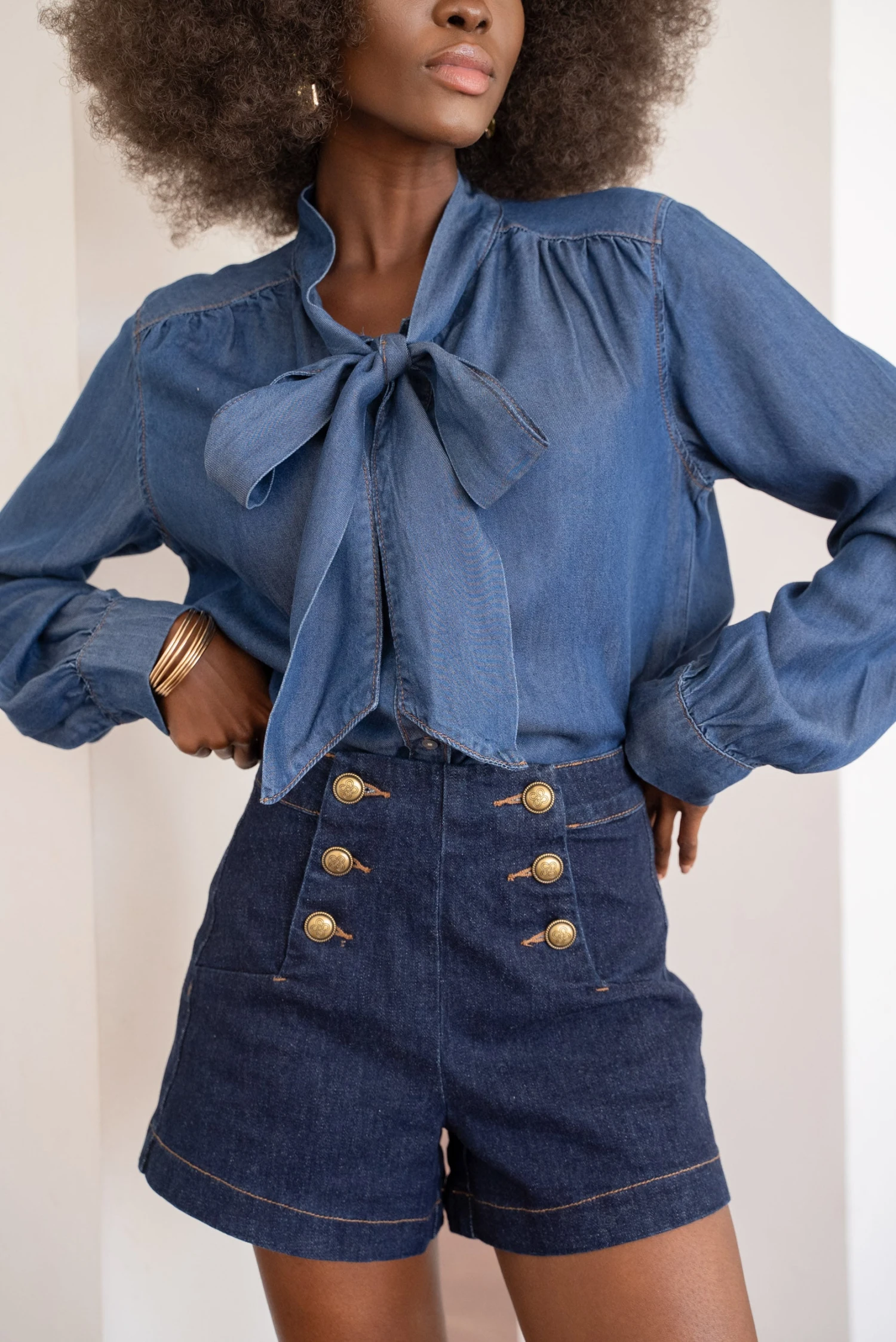 Short Victorinette - Denim Brut 4 Short Victorinette - Denim Brut – Image 2