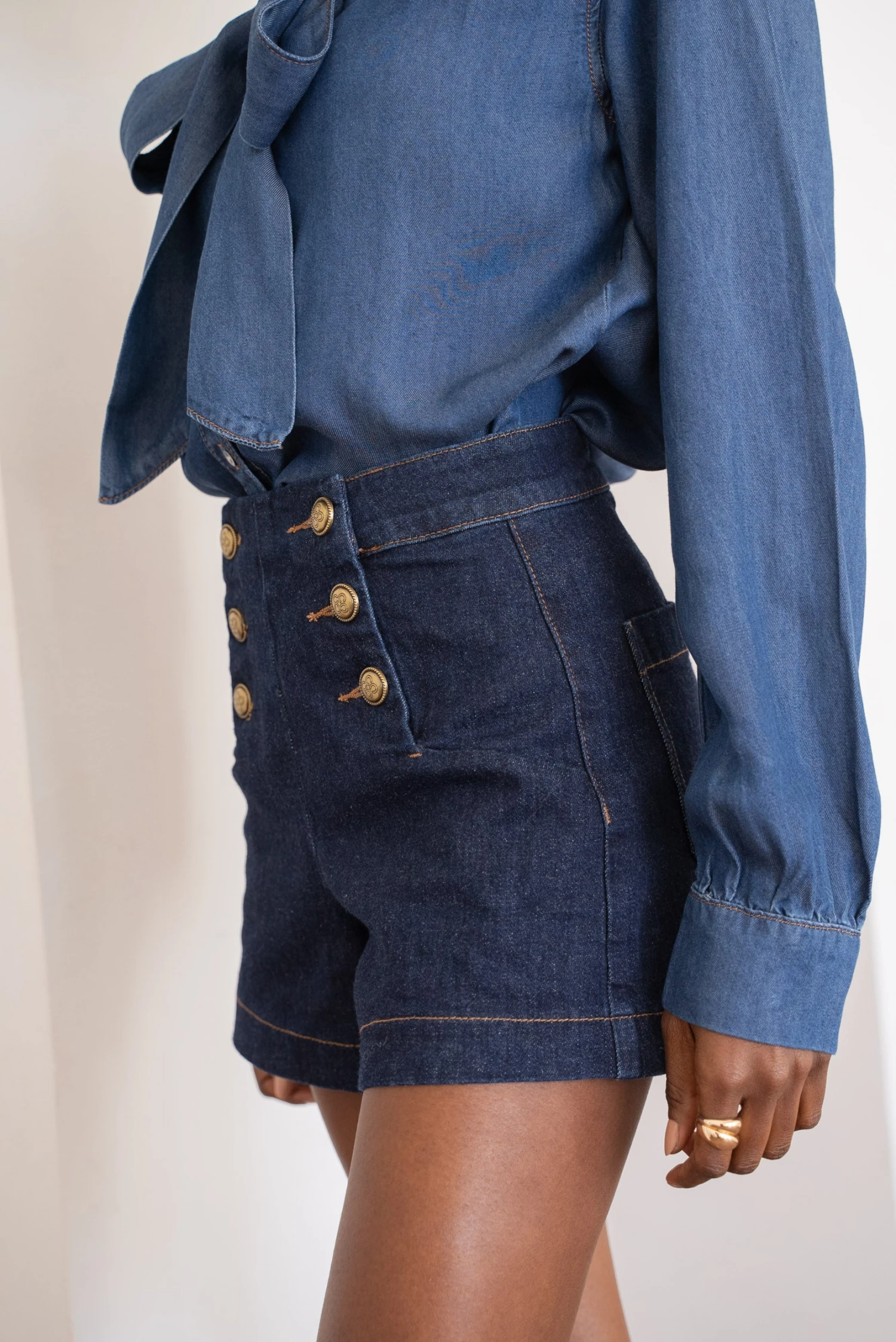 Short Victorinette - Denim Brut 5 Short Victorinette - Denim Brut – Image 3