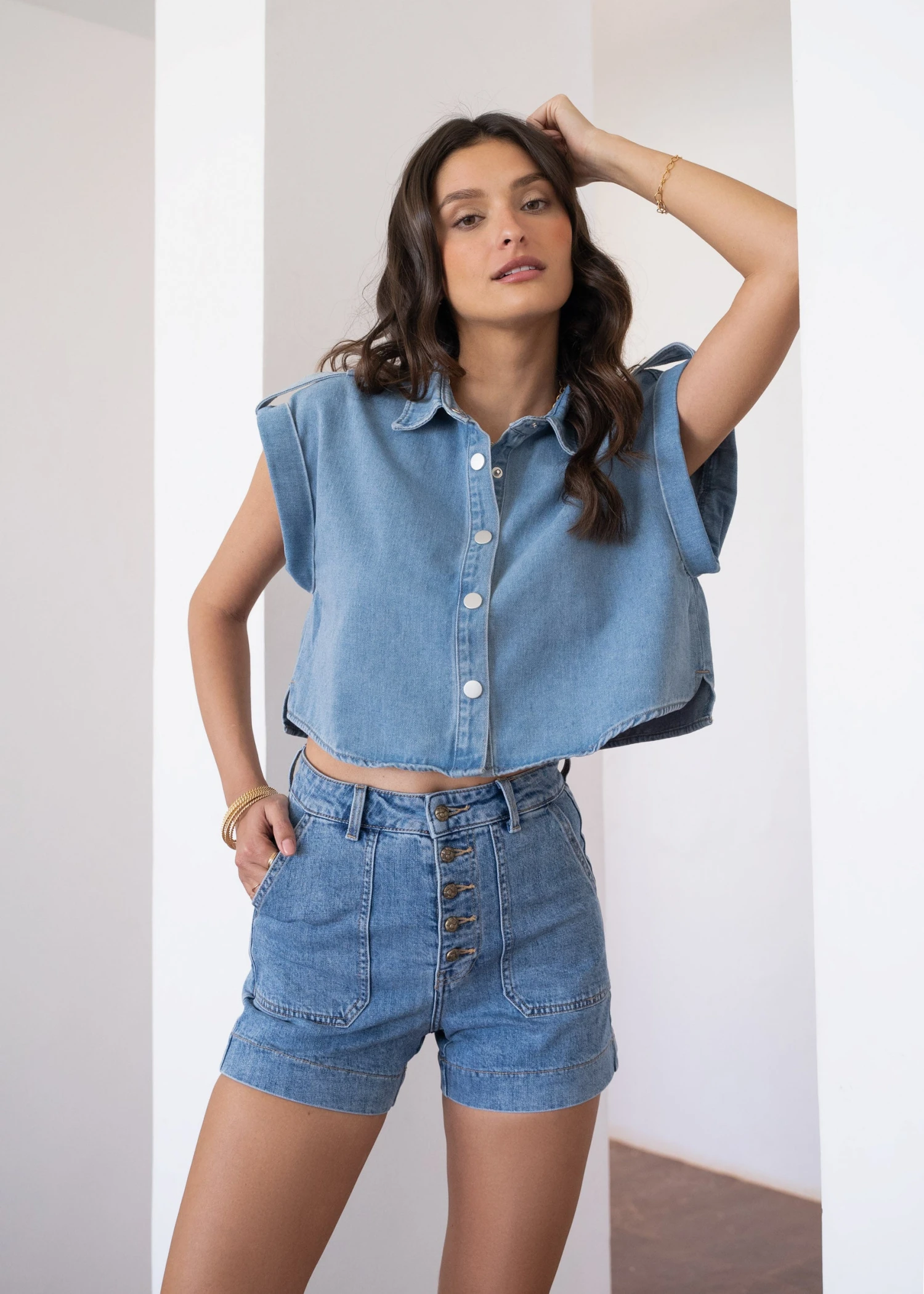 Short Swan - Denim Stone 2 Short Swan - Denim Stone