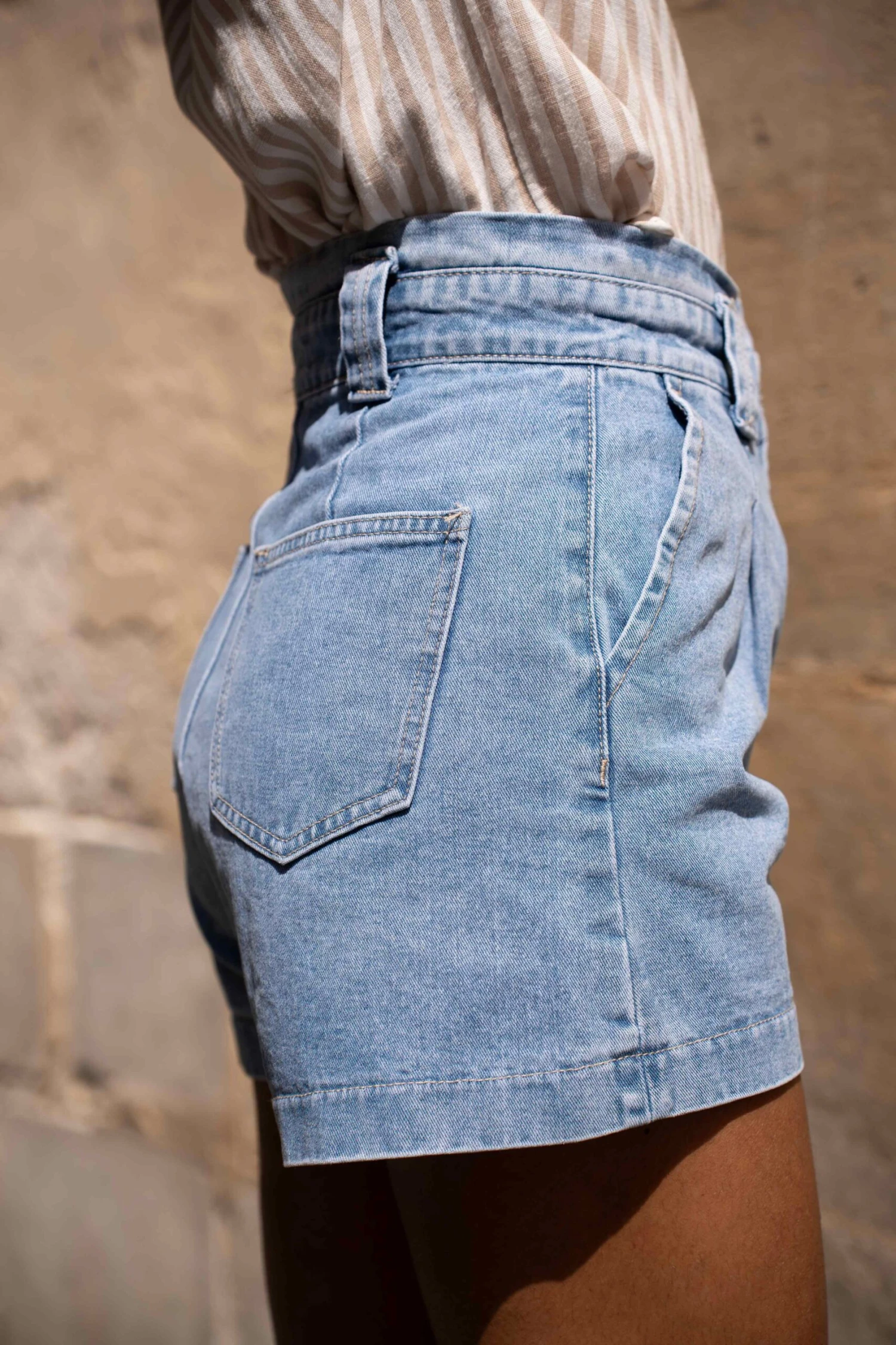 Short Lina - Denim Clair 5 Short Lina - Denim Clair – Image 3