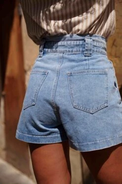 Short Lina - Denim Clair 9 Short Lina - Denim Clair -Borcelle JD472 L BLEUCLAIR 4
