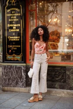 Jean Elenette - Denim Rayé Taupe