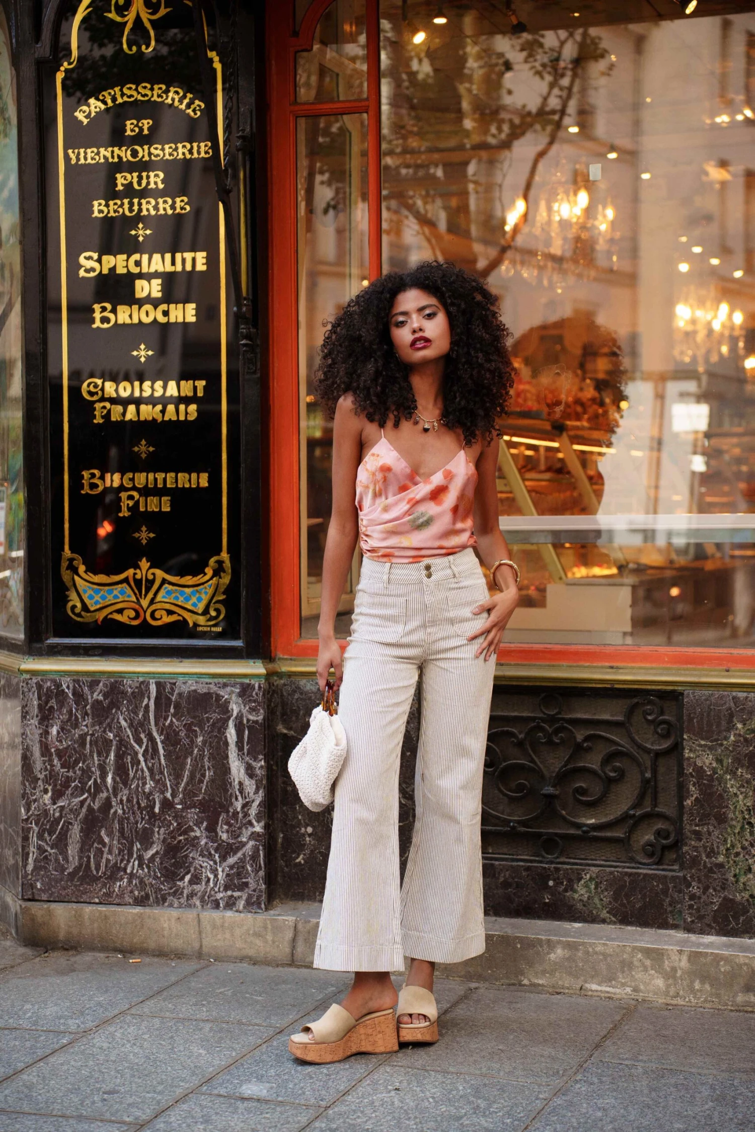 Jean Elenette - Denim Rayé Taupe 3 Jean Elenette - Denim Rayé Taupe