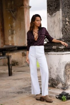 Jean Elenette - Denim Rayé Bleu