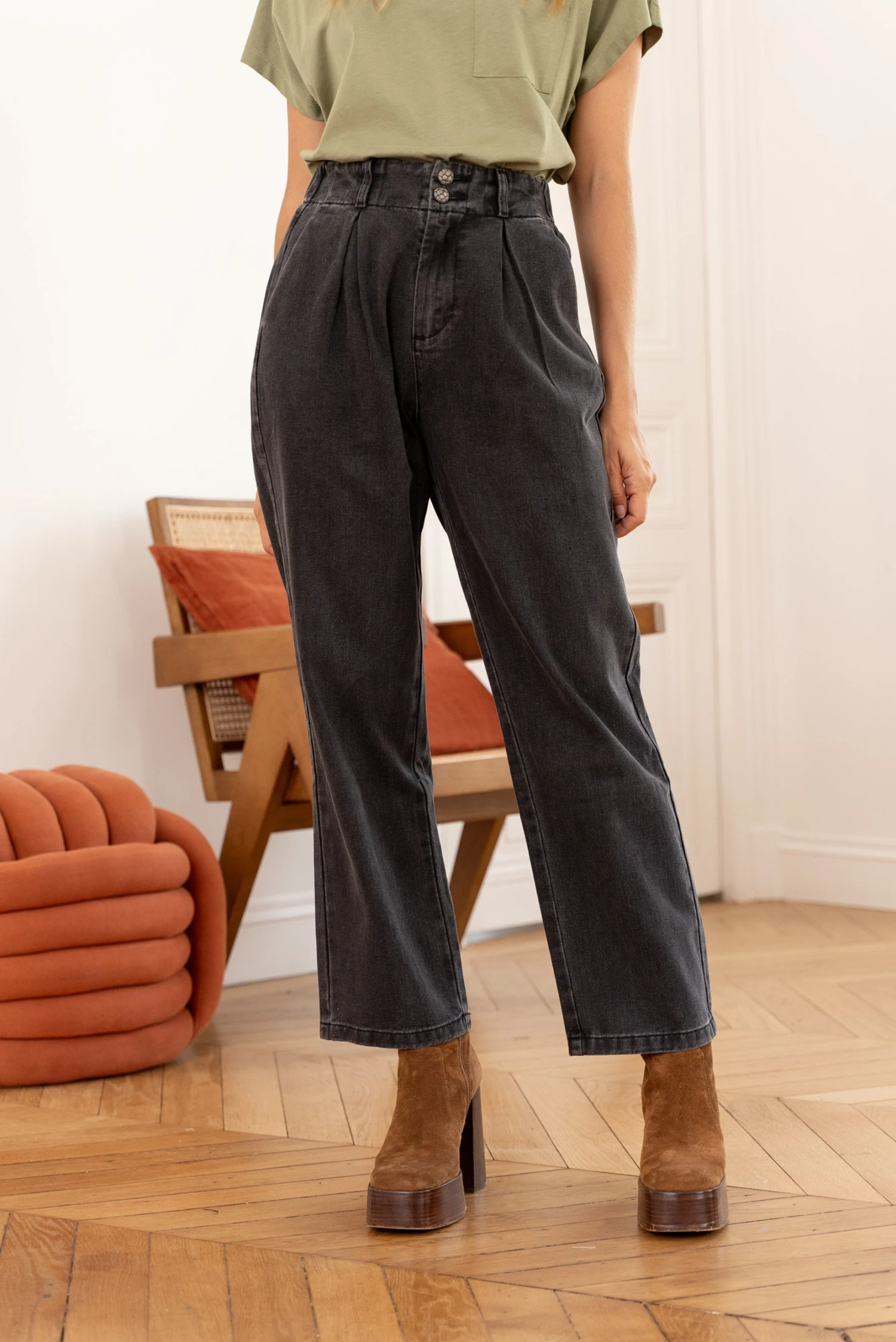 Jean Doriane - Denim Gris Moyen 4 Jean Doriane - Denim Gris Moyen – Image 2