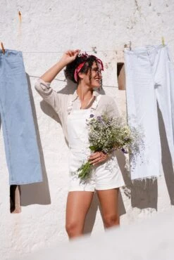 Salopette Capucino - Denim Blanc Taupe