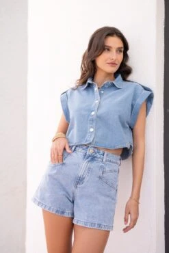 Short Sohan - Denim Clair