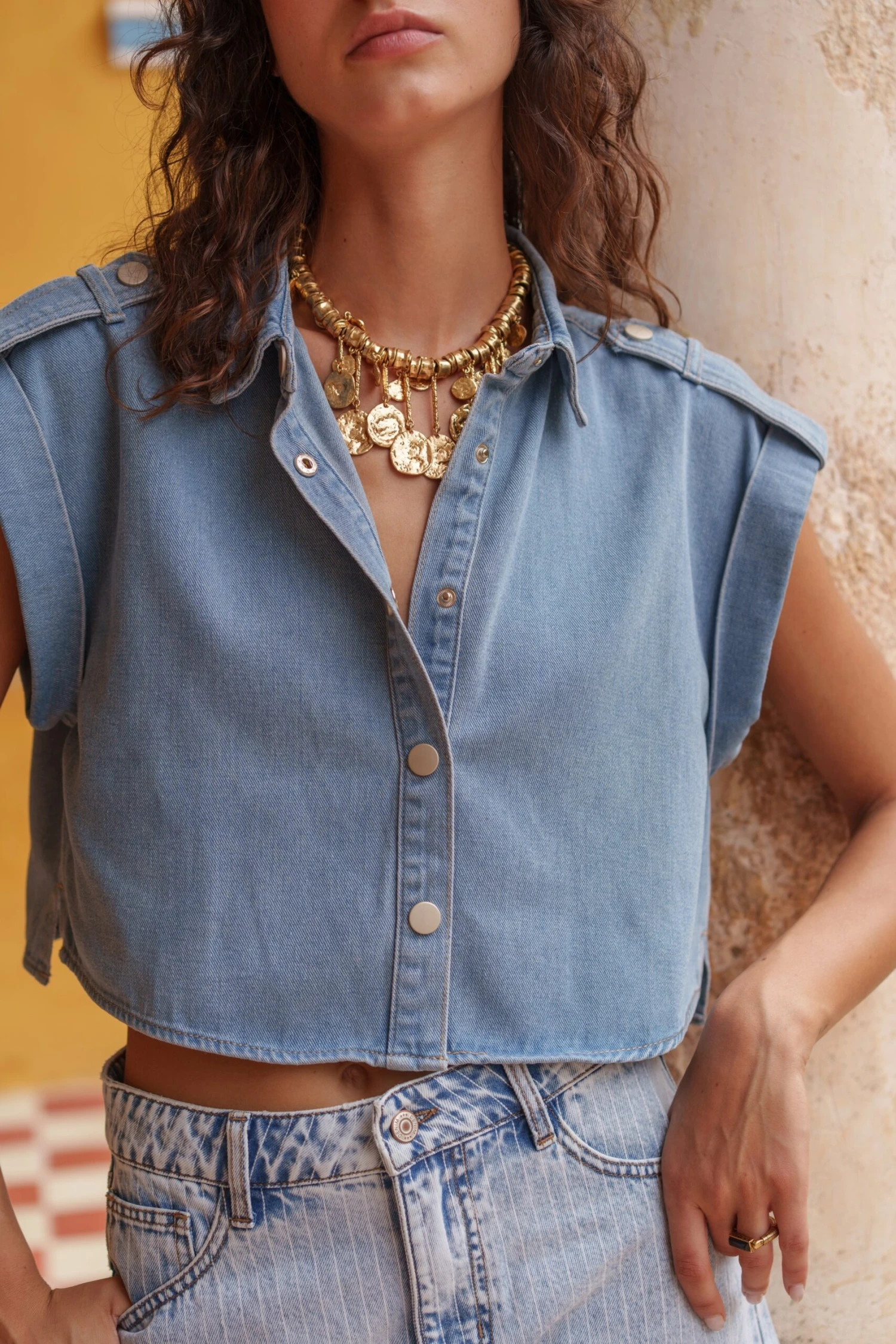 Chemise Carine - Denim Stone 4 Chemise Carine - Denim Stone – Image 2