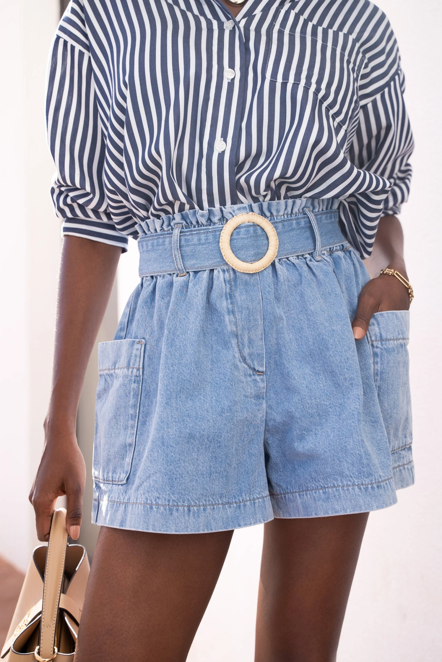 Short Soline - Denim Bleu Clair 4 Short Soline - Denim Bleu Clair – Image 2