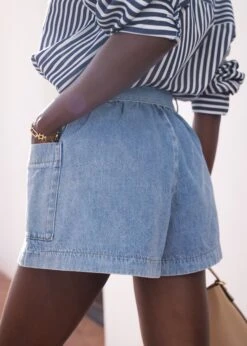 Short Soline - Denim Bleu Clair 7 Short Soline - Denim Bleu Clair -Borcelle JD507ADENIMA3