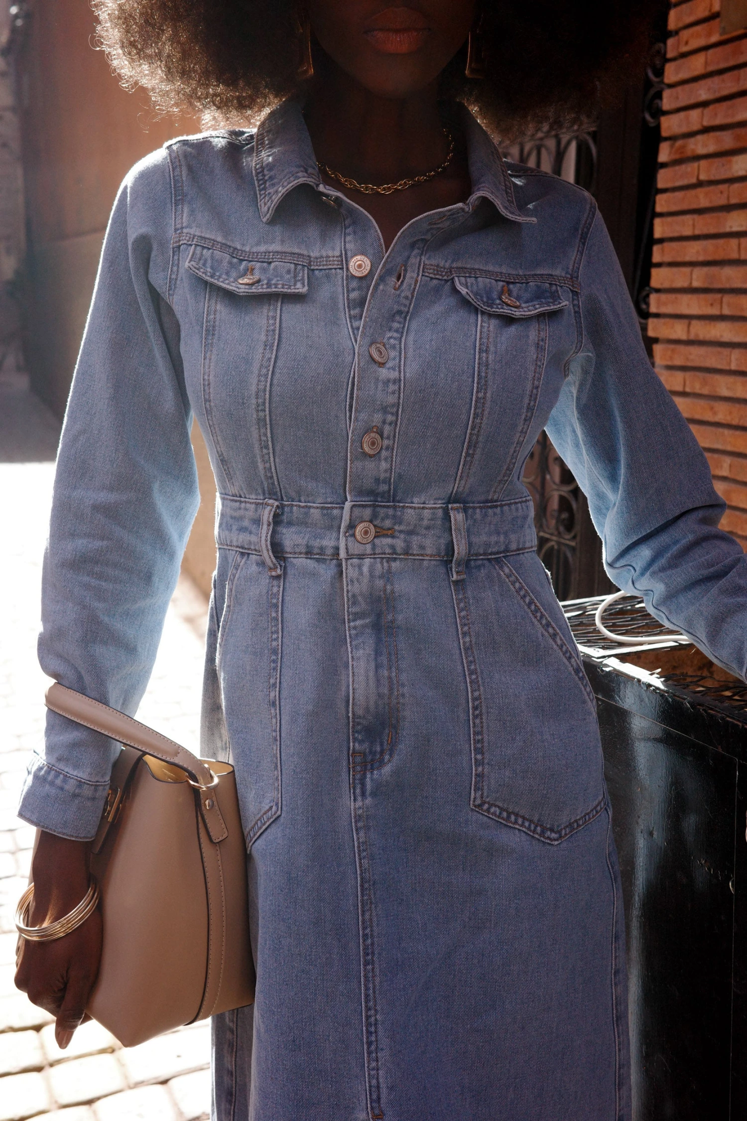 Robe Ophelie - Denim Clair 5 Robe Ophelie - Denim Clair – Image 3