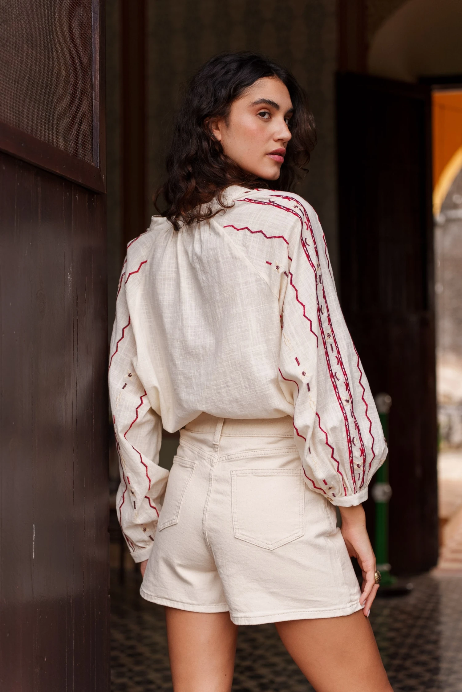 Jupe-short Jadene - Denim Naturel 6 Jupe-short Jadene - Denim Naturel – Image 4