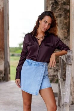 Jupe-short Jadene - Denim Très Clair 7 Jupe-short Jadene - Denim Très Clair -Borcelle JD523YDENIMY5