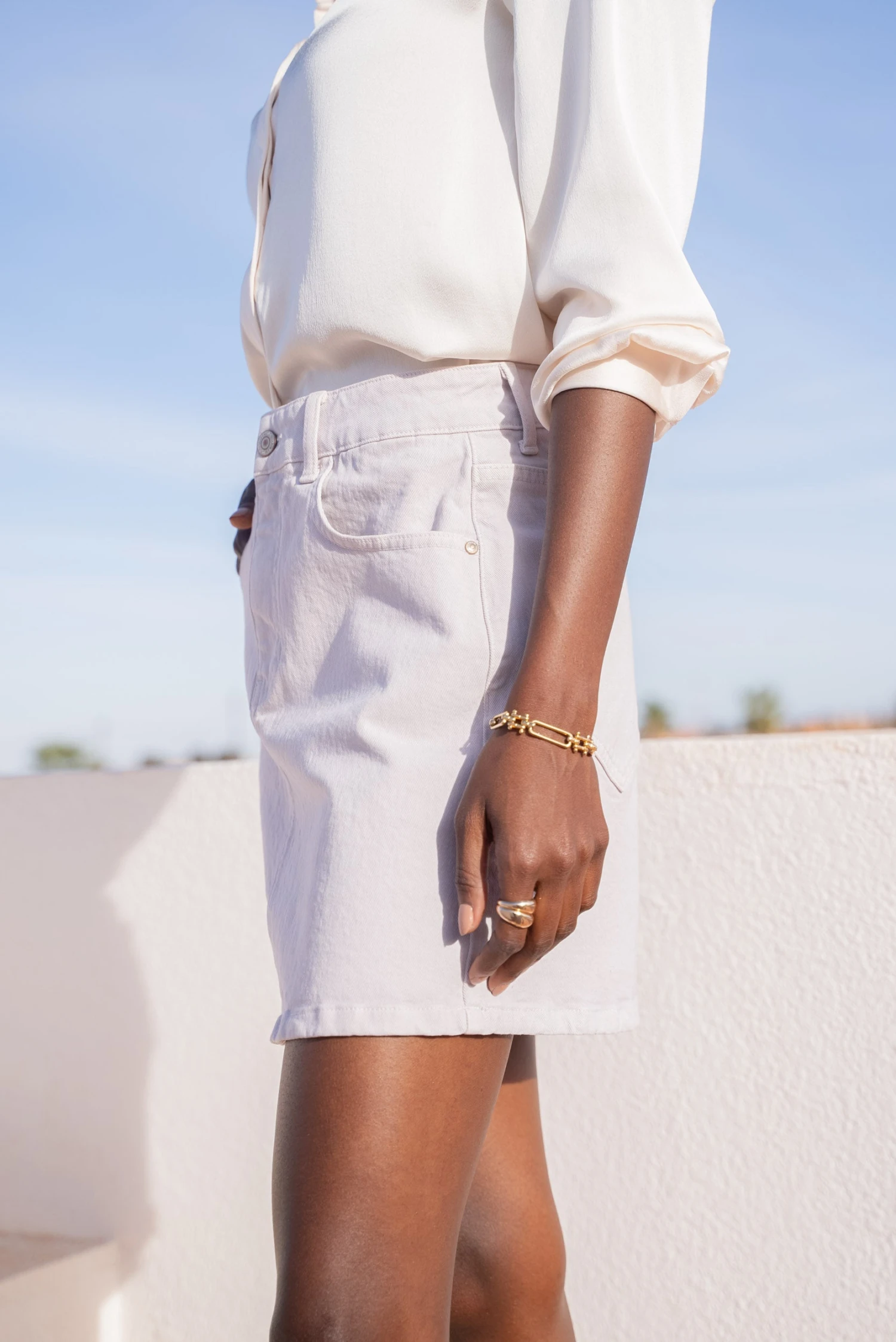 Jupe Jenna - Denim Mauve 4 Jupe Jenna - Denim Mauve – Image 3