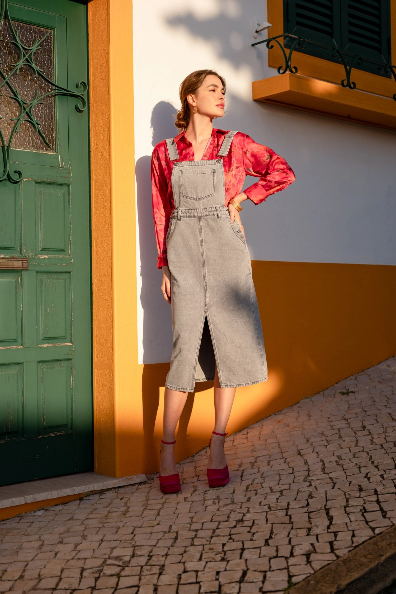 Salopette Same - Denim Gris Clair 3 Salopette Same - Denim Gris Clair – Image 2