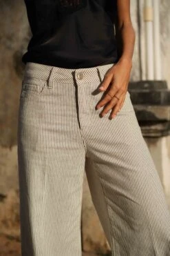 Jean Peter - Denim Rayé Taupe -Borcelle JD557 RTP RAYURETAUPE3