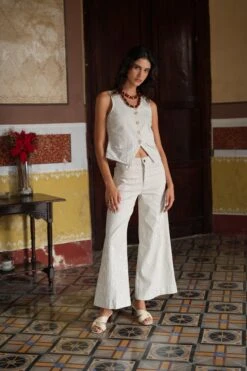 Jean Peter - Denim Rayé Vert