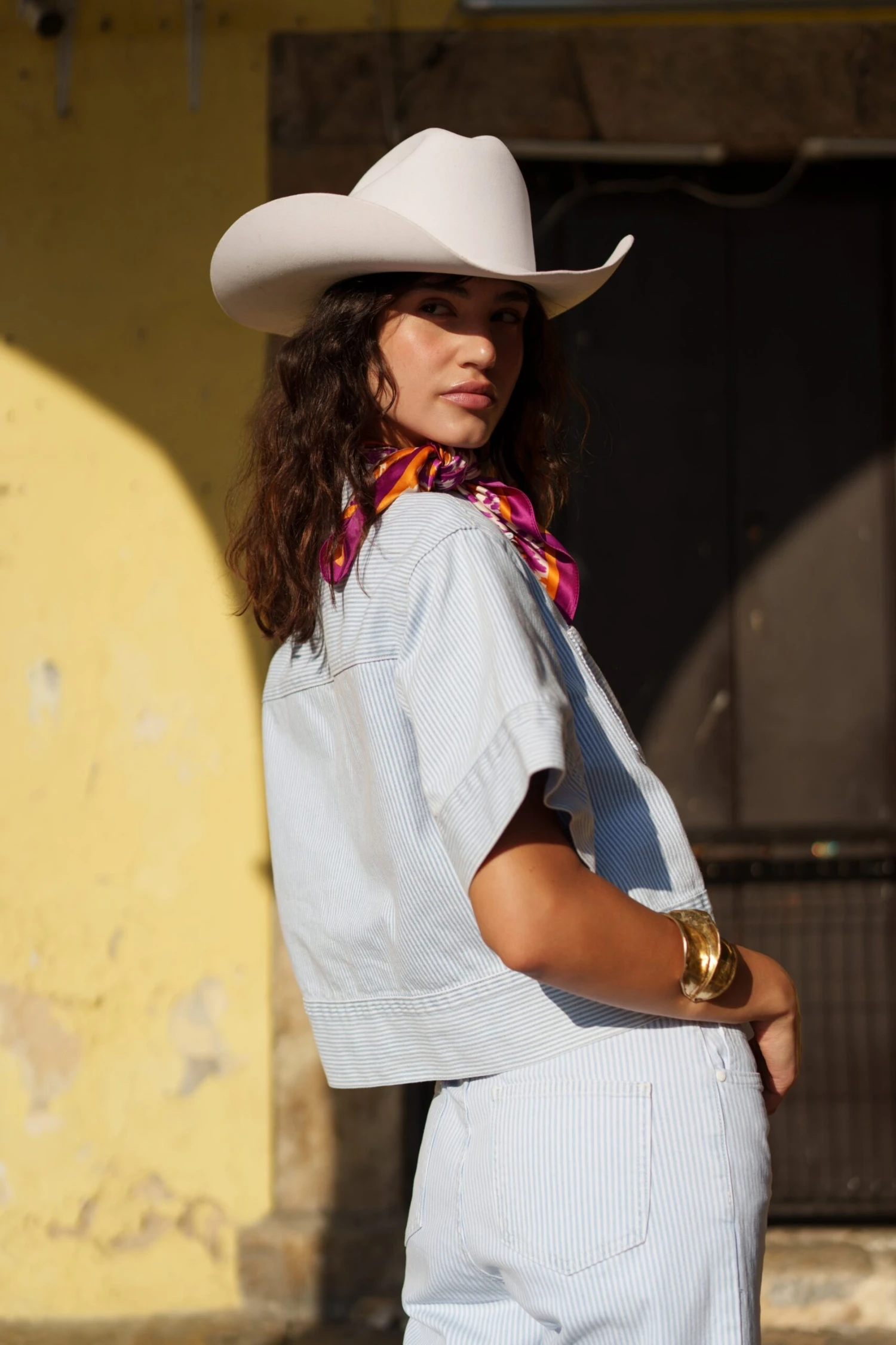 Veste Victor - Denim Rayé 4 Veste Victor - Denim Rayé – Image 2