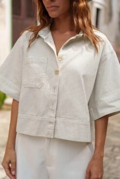 Veste Victor - Denim Rayé 15 Veste Victor - Denim Rayé -Borcelle JD558RVTRAYUREVERT2