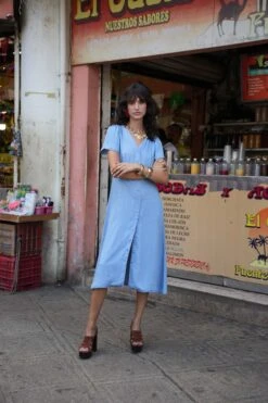 Robe Rome - Bleu Clair