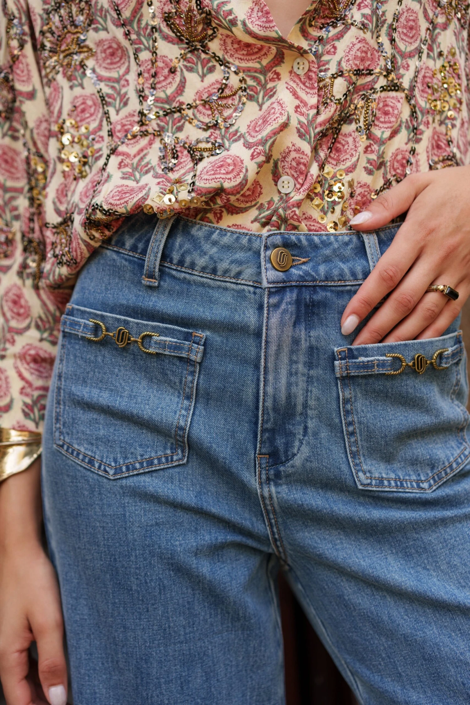 Jean Hortense - Denim Gris Bleu 4 Jean Hortense - Denim Gris Bleu – Image 2